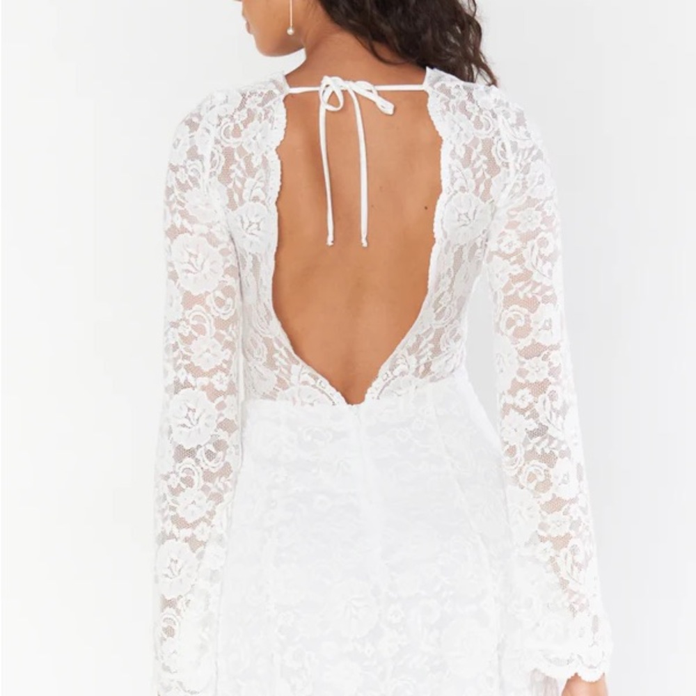 Show me your Mumu Natalie Mini Dress White Bride Bachelorette